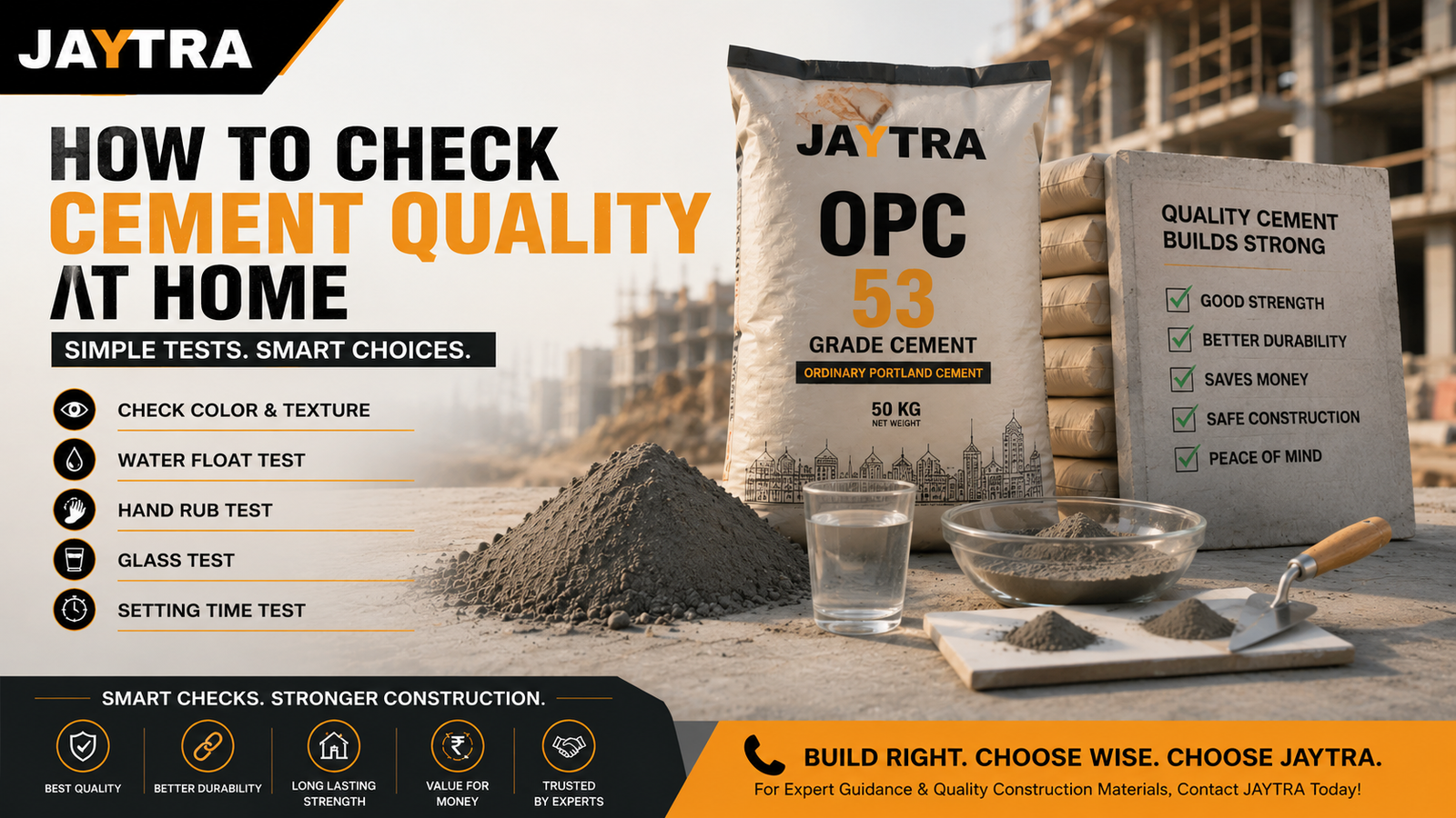 How to Check Cement Quality at Home.