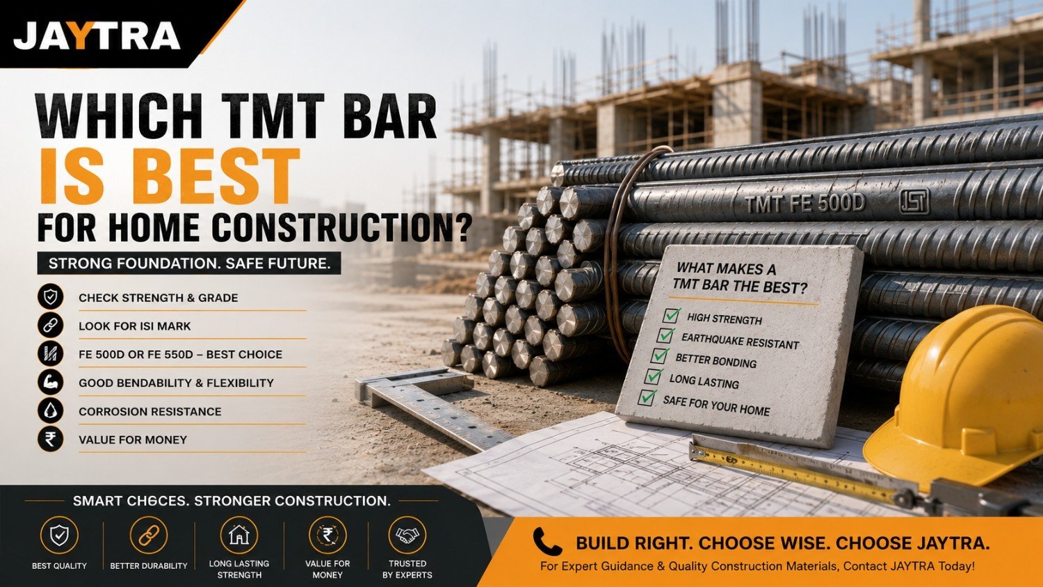 Which TMT Bar is Best for Home Construction?